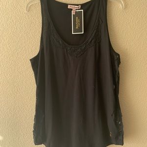 NEW Juicy Couture Knit Tank with Lace